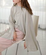 袖子开衩针织上衣