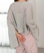 袖子开衩针织上衣