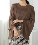 袖子开衩针织上衣