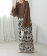 袖子开衩针织上衣