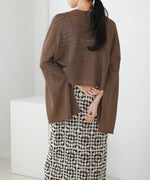 袖子开衩针织上衣