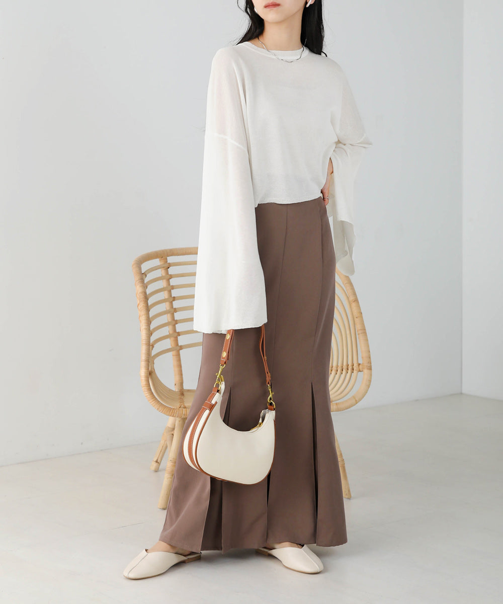 袖子开衩针织上衣