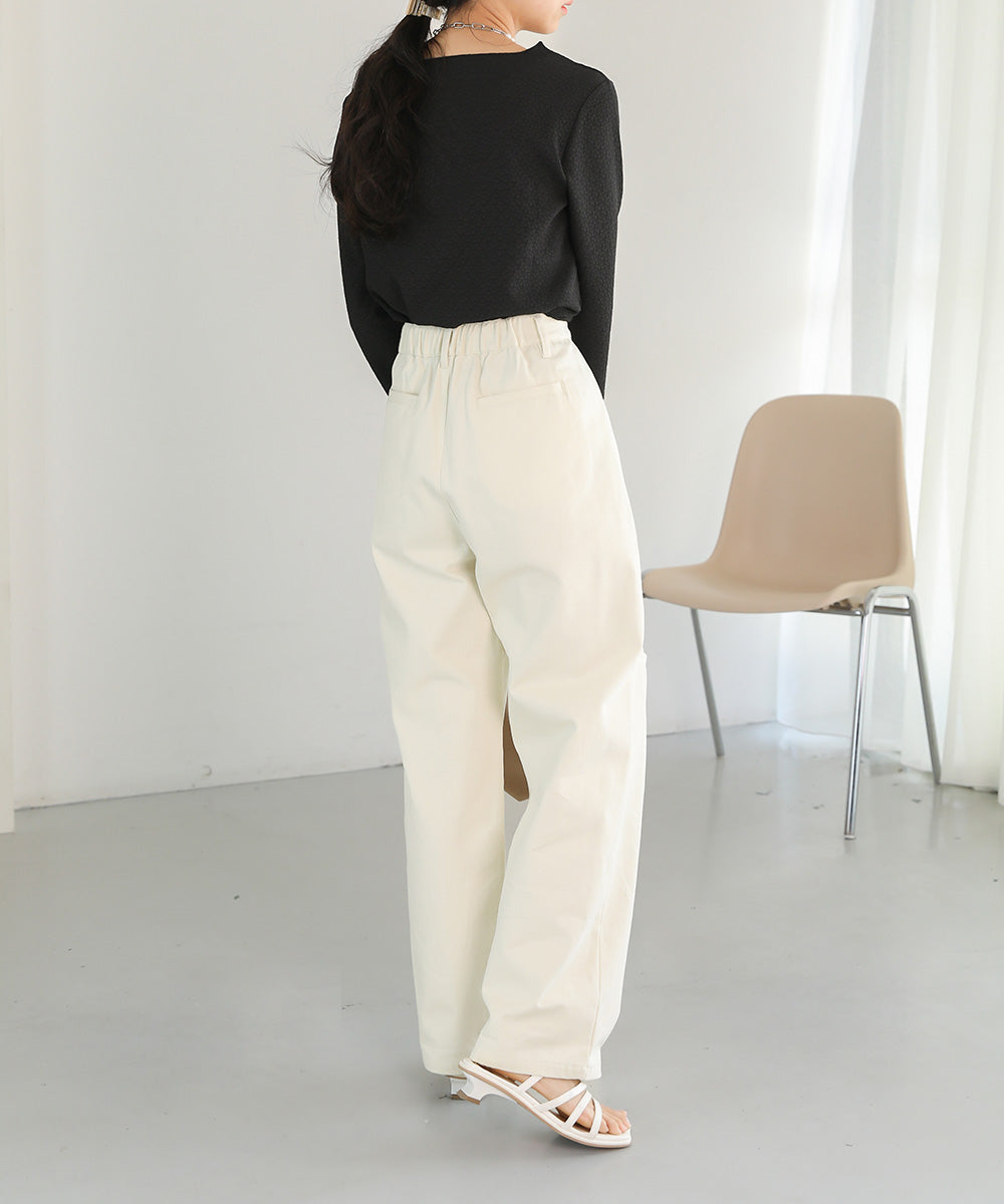 KNEE-SLIT PANTS