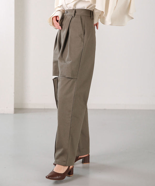 KNEE-SLIT PANTS