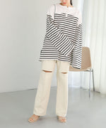 KNEE-SLIT PANTS