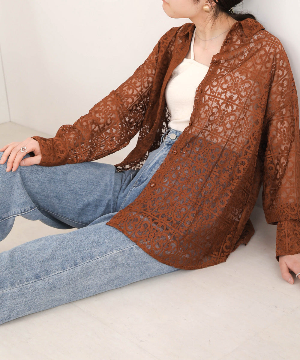 BLOCK RACE LOOSE SHIRT
