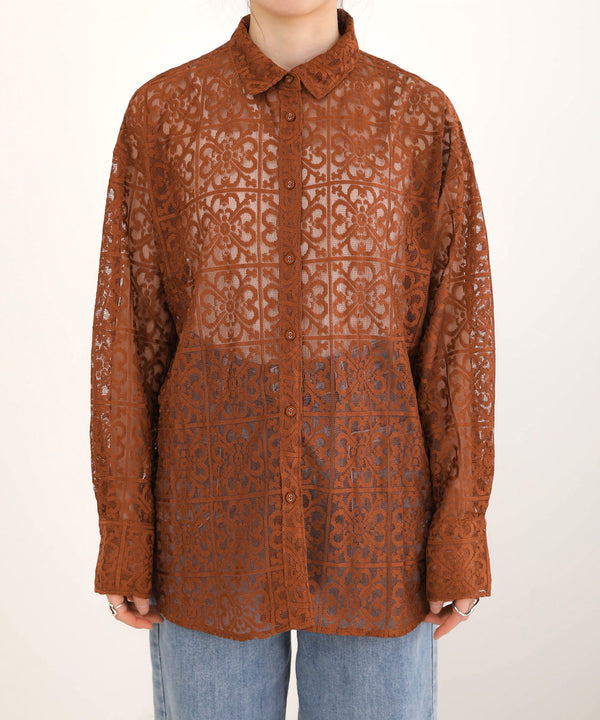 BLOCK RACE LOOSE SHIRT