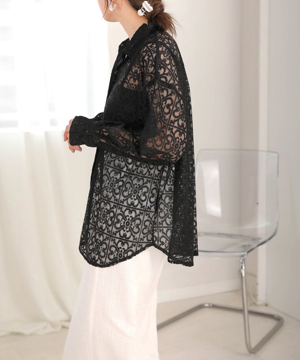 BLOCK RACE LOOSE SHIRT