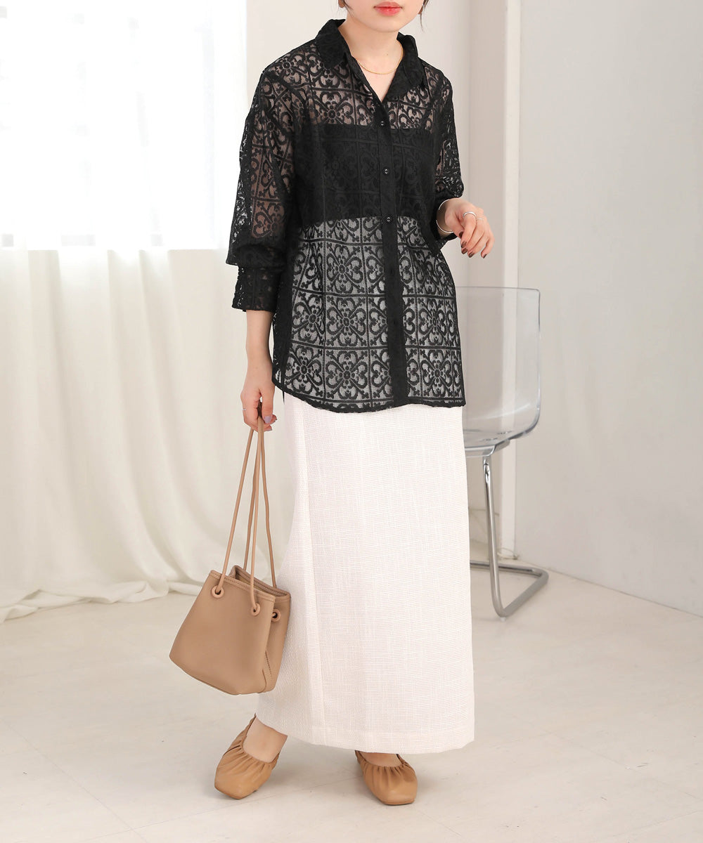 BLOCK RACE LOOSE SHIRT