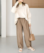 BACK OPEN SWEAT TOP