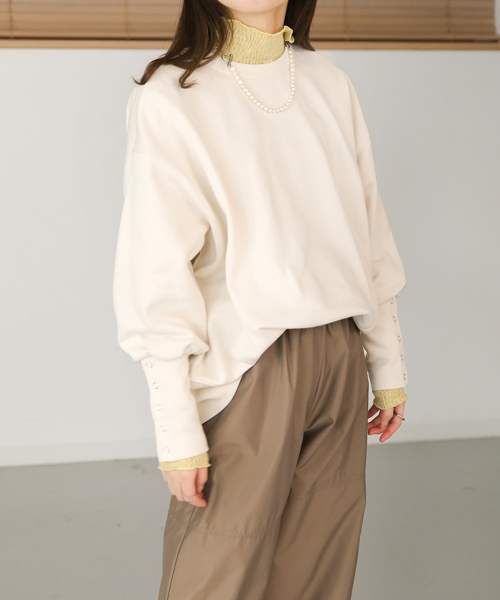 BACK OPEN SWEAT TOP