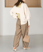 BACK OPEN SWEAT TOP