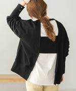 BACK OPEN SWEAT TOP