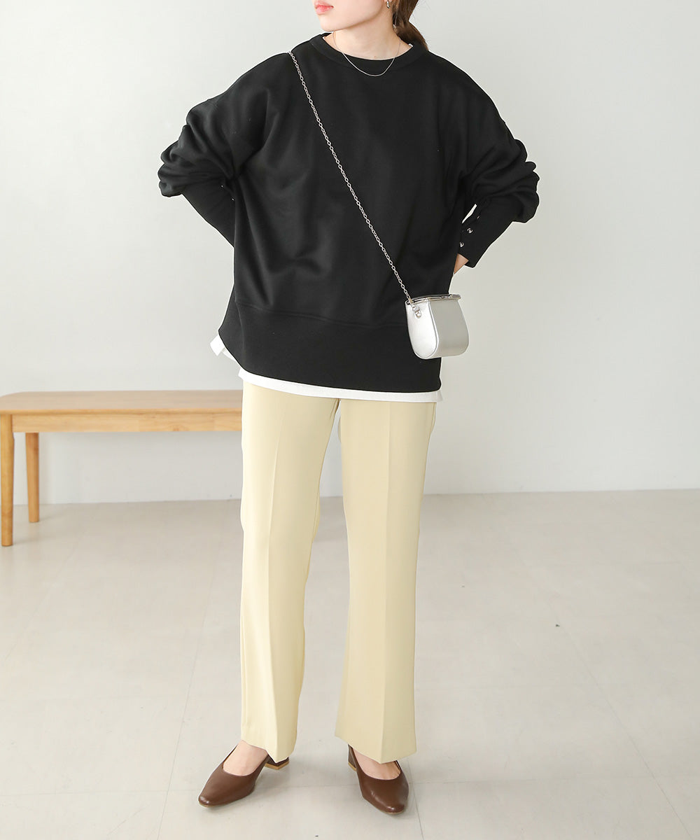 BACK OPEN SWEAT TOP