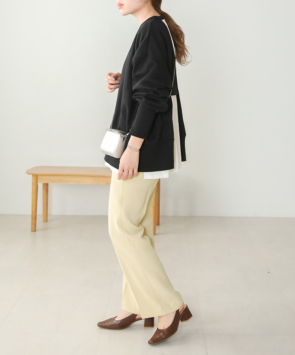 BACK OPEN SWEAT TOP