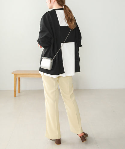 BACK OPEN SWEAT TOP