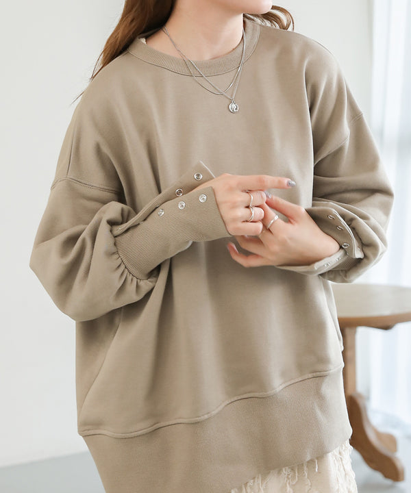 BACK OPEN SWEAT TOP
