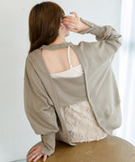 BACK OPEN SWEAT TOP