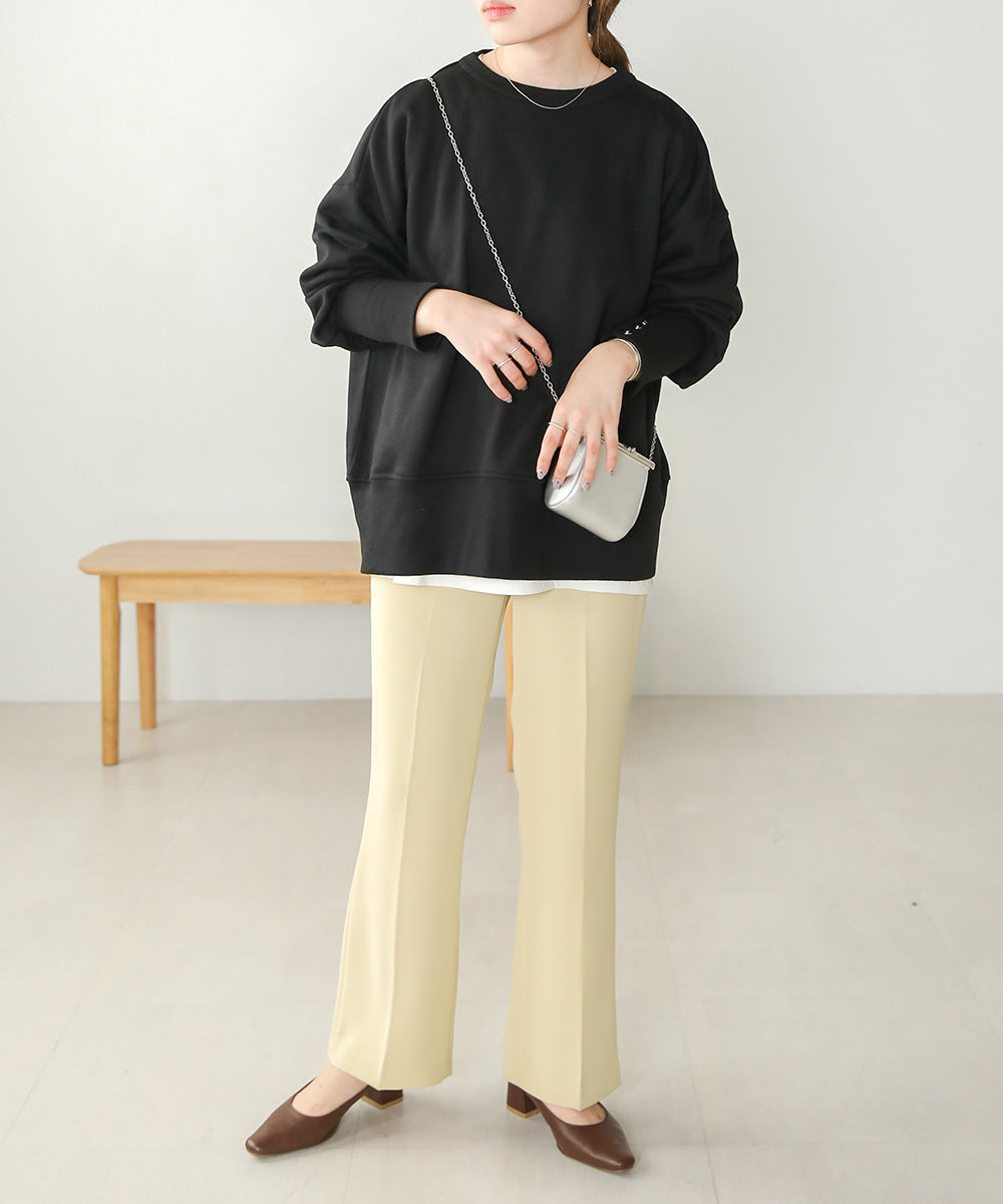 BACK OPEN SWEAT TOP
