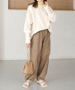 BACK OPEN SWEAT TOP