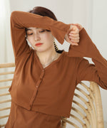 CARDIGAN SET RIB ONEPIECE
