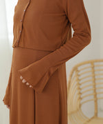 CARDIGAN SET RIB ONEPIECE