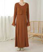 CARDIGAN SET RIB ONEPIECE