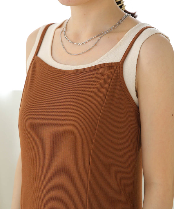 CARDIGAN SET RIB ONEPIECE