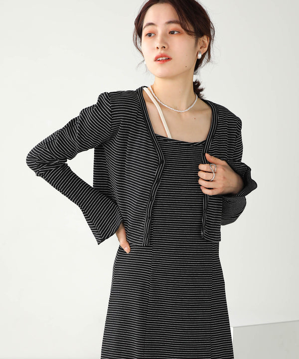 CARDIGAN SET RIB ONEPIECE
