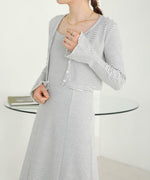 CARDIGAN SET RIB ONEPIECE