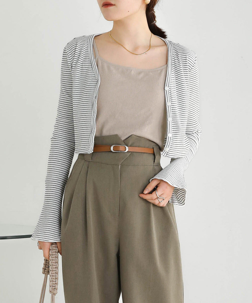 CARDIGAN SET RIB ONEPIECE