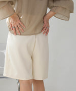 LINEN-LIKE TWEED SHORTS