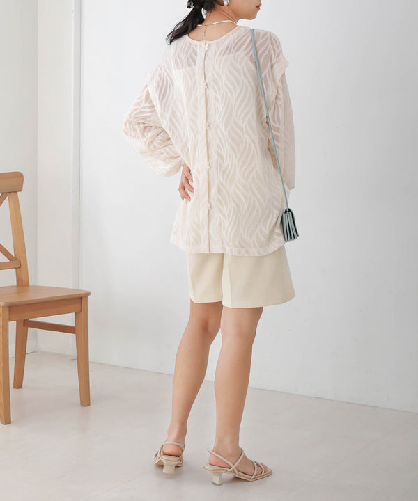 LINEN-LIKE TWEED SHORTS