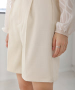 LINEN-LIKE TWEED SHORTS