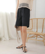 LINEN-LIKE TWEED SHORTS