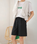 LINEN-LIKE TWEED SHORTS