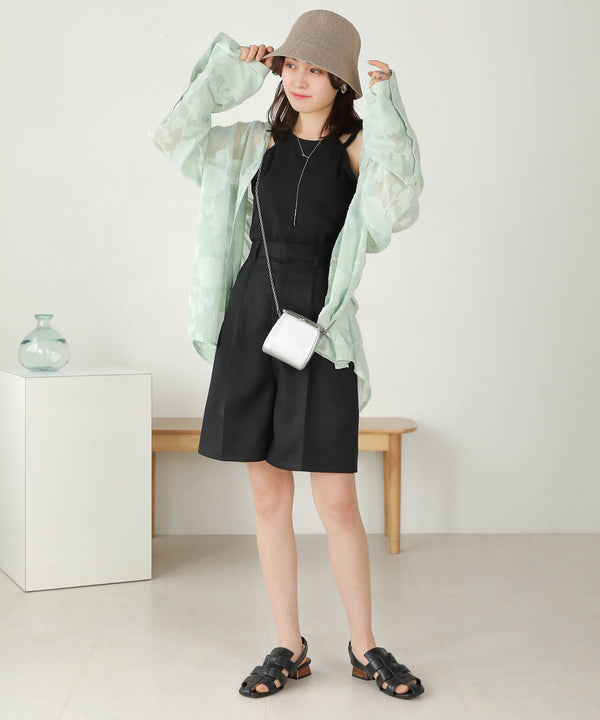 LINEN-LIKE TWEED SHORTS