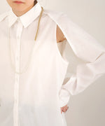 LAYERED STRIPES CAPE SHIRT