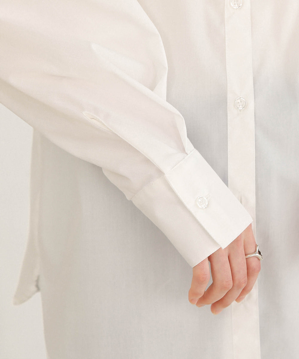 LAYERED STRIPES CAPE SHIRT