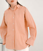 LAYERED STRIPES CAPE SHIRT