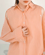 LAYERED STRIPES CAPE SHIRT