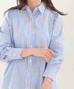 LAYERED STRIPES CAPE SHIRT