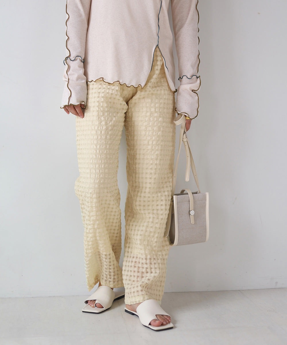 GINGHAM CHECK PANTS