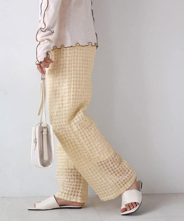 GINGHAM CHECK PANTS